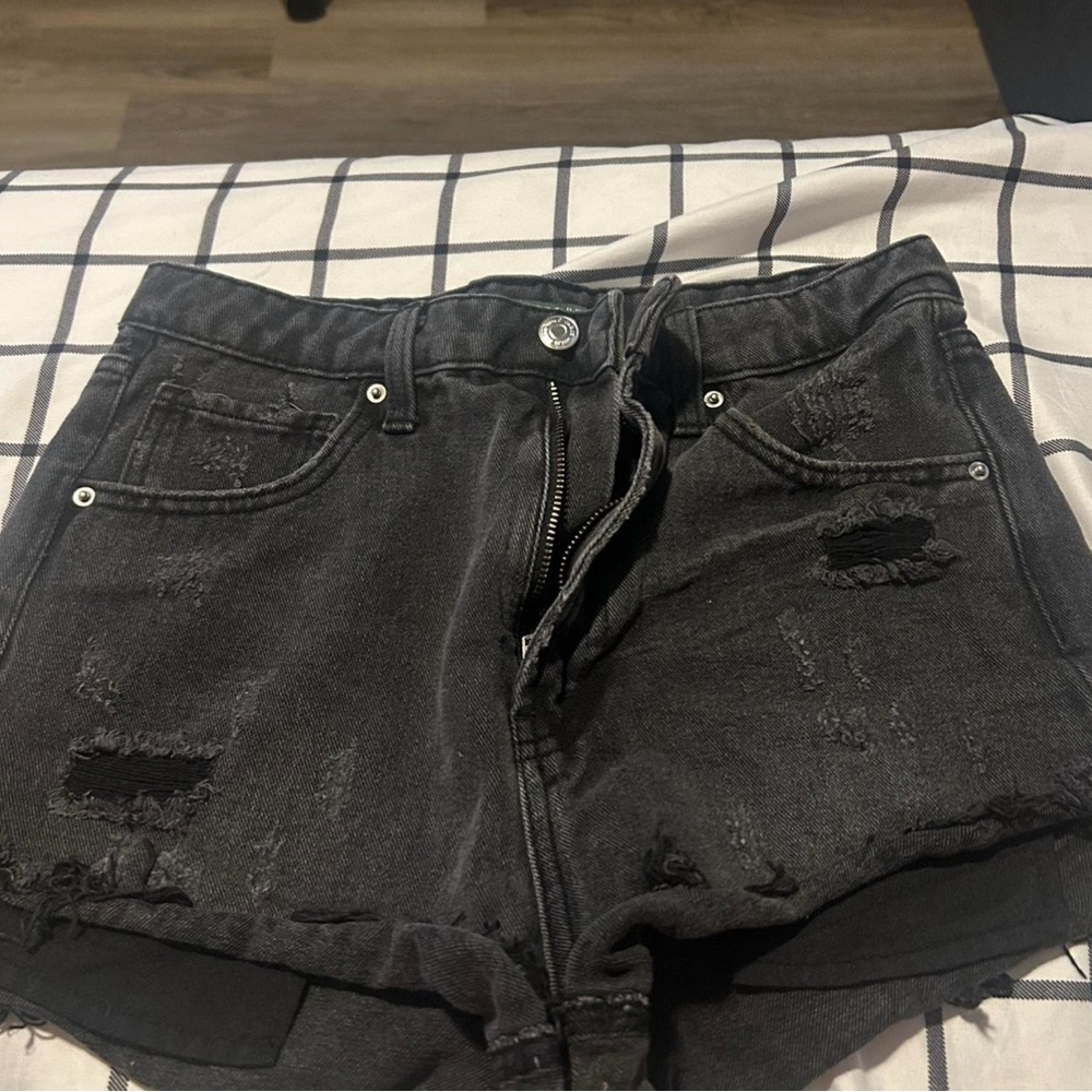 Wild Fable Charcoal Distressed Jean Shorts